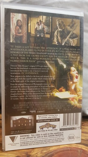 The Texas Chainsaw Massacre Vhs - Rare PAL Horror leatherface halloween - Picture 2 of 3
