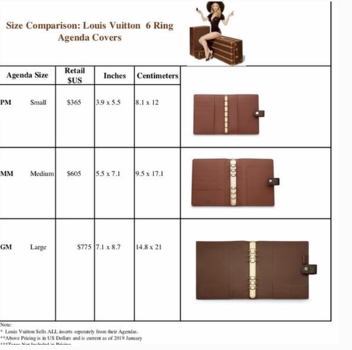 Fits Louis Vuitton MM Agenda Credit Card Storage Insert Pouch+Paper Refill - Picture 4 of 5