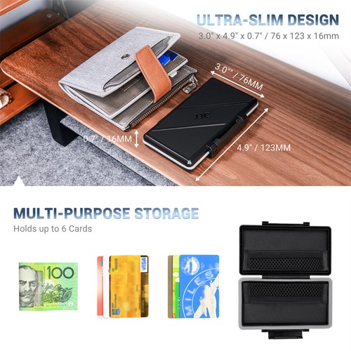 RFID Blocking Slim Wallet for Men Front Pocket Credit Holder for 6 Cards Cash - Picture 2 of 10