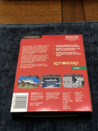 Legacy Of The Wizard NES Cartridge, Manual, Sleeve & Box CIB - Picture 8 of 11