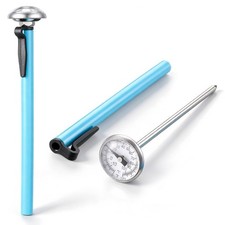 Tallew 2 Pcs Car Vent Thermometer Clip on AC Temp Gauge, Blue, 1 Inch