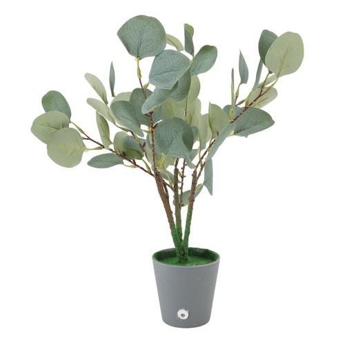 HG Artificial Lighted Tabletop Eucalyptus Tree USB Powered LED Faux Potted - Picture 4 of 23