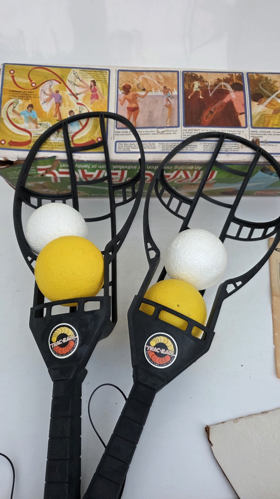 WHAM-O TRAC-BALL Game Original Box Vintage 1975 includes 4 balls w/instructions