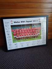 WALES 2011 RWC Squad Framed Photo.
