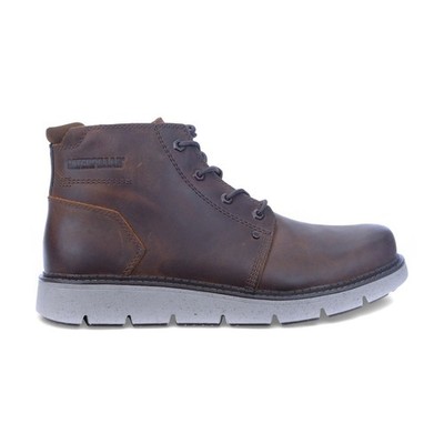 Caterpillar Men's Covert Mid Brown Leather WP Work Boots P725465
