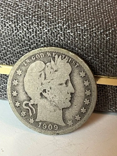 1909 D Barber Quarter Dollar, G+
