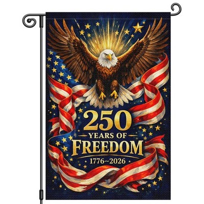 Heyfibro 250 Years of Freedom Garden Flag 12x18 Inch Double Sided Bald Eagle ...
