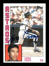 1984 Topps #422 Jose Cruz signed autograph crisp blue sharpie BXCP41