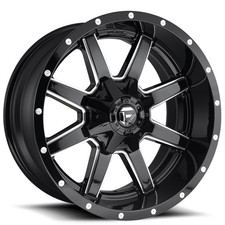 18x9 Fuel Wheels D610 Maverick Gloss Black Milled Off-road Rims 4pcs