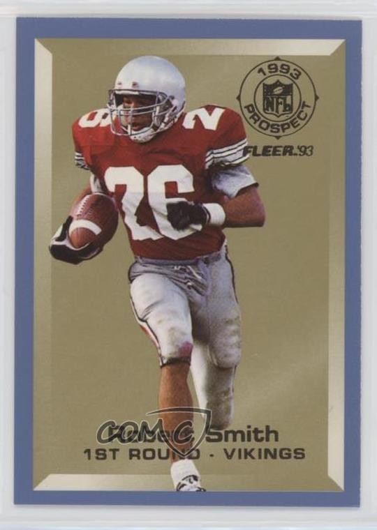 1993 Fleer Prospects Robert Smith #12 Rookie RC d4v