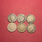 Lot Of (6) Indian Head Cents/Pennies G-VG (1890, 1901, 1902, 1905, 1906, 1907)