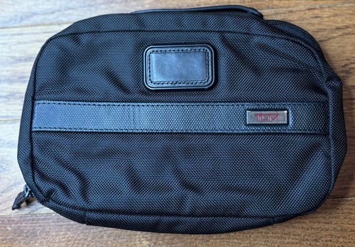 Tumi Alpha 3 Collection Split Travel Kit Toiletry Bag Organizer Black READ