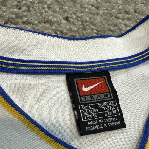 Nike LUFC Leeds United Home Shirt White Jersey Vintage 2002-2003 Large - Picture 4 of 7