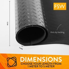 Rubber Flooring Matting Garage Vans Industrial Gyms Heavy Duty Waterproof