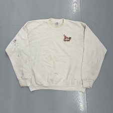 Vintage 90s Nike Air White Embroidered Boxy Sweatshirt 1990s