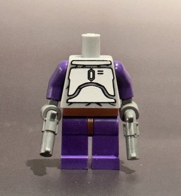 LEGO Star Wars TCS Jango Fett Minifigure White Armor Torso Custom Printed Lego