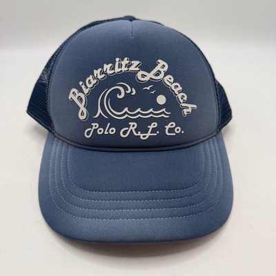 Polo Ralph Lauren Biarritz Beach Trucker Hat Blue Mesh Snapback Cap