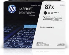 Genuine HP 87X Black 2-Pack Toner Cartridges Jet Intelligence CF287XD M506 M527