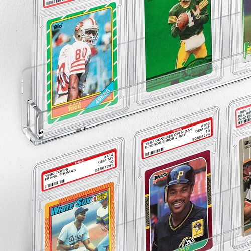Sports Card Display Shelf for Wall, Hold 16 Graded or 20 Sleeved Trading Card... - Picture 3 of 8