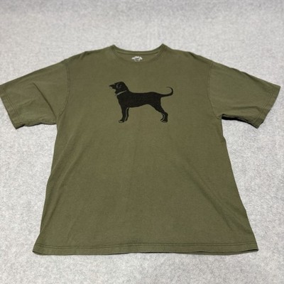 The Black Dog Crew Neck Graphic T-Shirt Green Size M 100% Pre-Shrunk Cotton