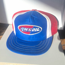 Vintage Amsoil Trucker Hat Mesh Back One Size Snapback