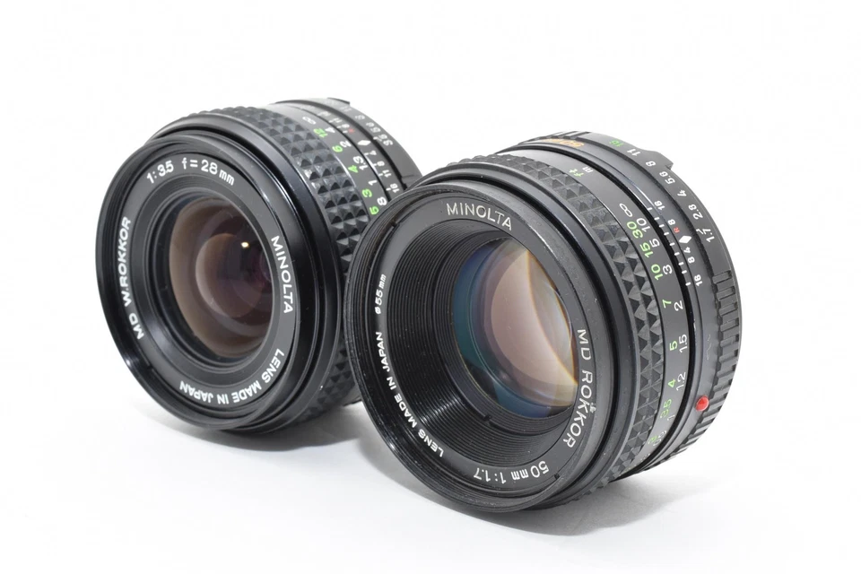 ВСЕ РАБОТАЕТ [N.MINT] Minolta XD черный пленочная камера + MD 50/1.7 и 28/2.8 Японии #614 - Изображение 4 из 4