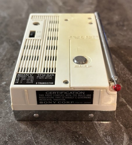 Sony Vintage TFM-825 AM/FM Transistorradio MI Tokyo Japan 1964 - getestet funktioniert! - Bild 4 von 5