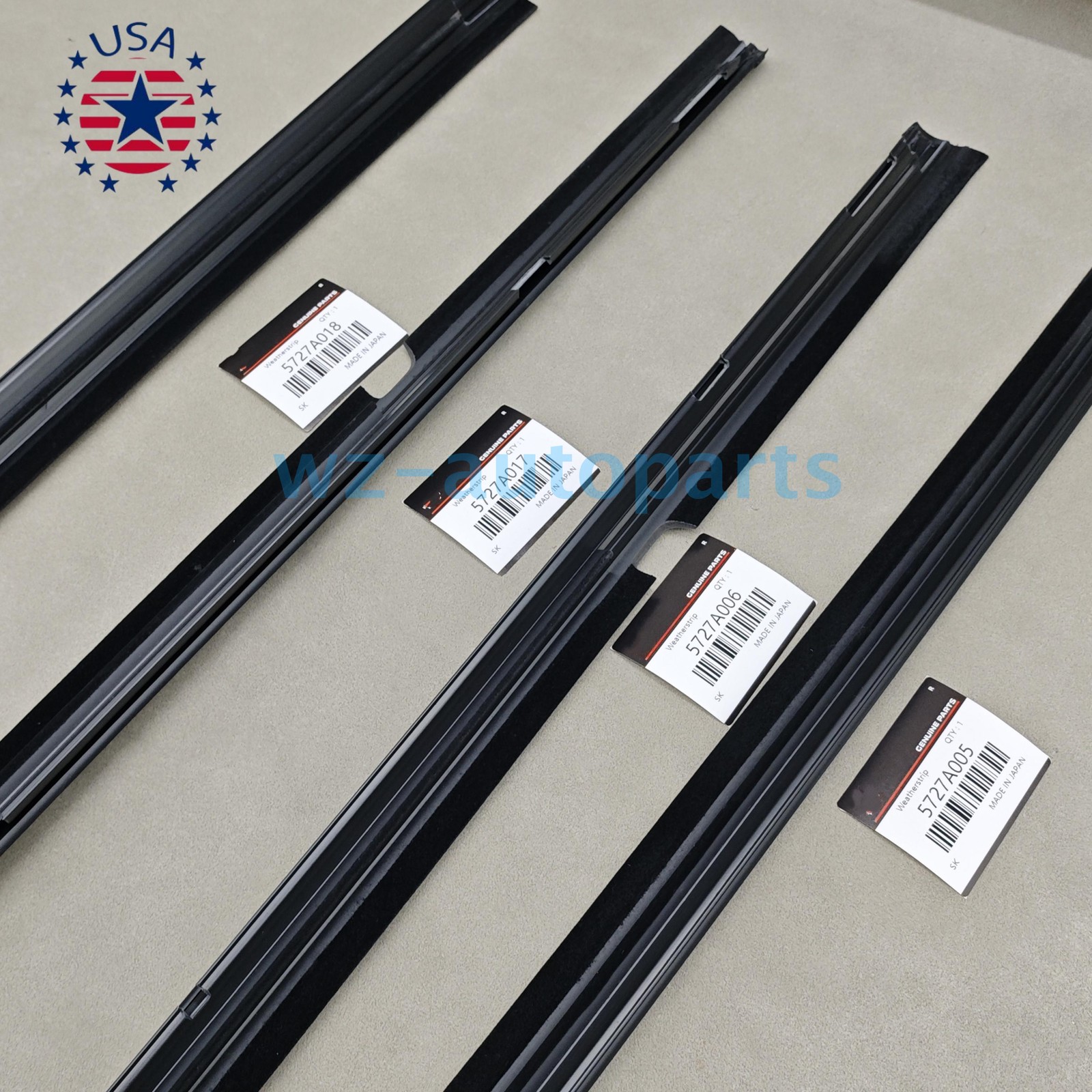 New ! 4 Pack Weatherstrip Door Seal Belt Kit For 2008-2017 Mitsubishi Lancer