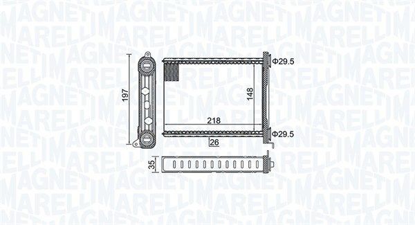 Magneti Marelli 350218464000 WäRmetauscher, Innenraumheizung FüR Renault-image