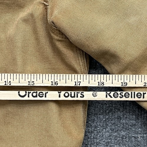 VTG Carhartt Lined Barn Chore Coat Youth Large Brown Canvas Hooded YYJ158 BRN - Picture 8 of 9