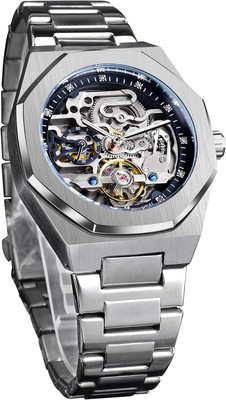 Reloj vintage para hombre, automático, grabado, de cuerda automática.