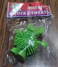 Bright Green BMi Merchandise Spiky Chuck E Cheese Poof Ball Figure Sealed Toy 🐁