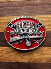 Rebel and Proud Of It CSA Belt Buckle 3.5 X 2.75 Free shipping Perfect Gift
