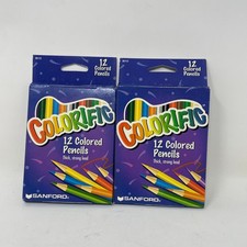 Vintage 1998 Sanford Colorific 12 Colored Pencils Set of 2 Made in USA 05112