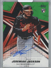 2026 TOPPS Stars Autographs Green Foil / JEREMIAH JACKSON(Baltimore rioles)/99