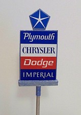 118 124 Scale Diorama Plymouthchrysler 2-sided Dealer Sign