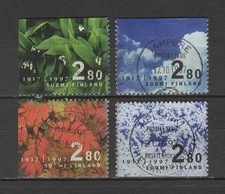 Finlande n° YT 1271-1274 oblitéré année 1995 - Arbres