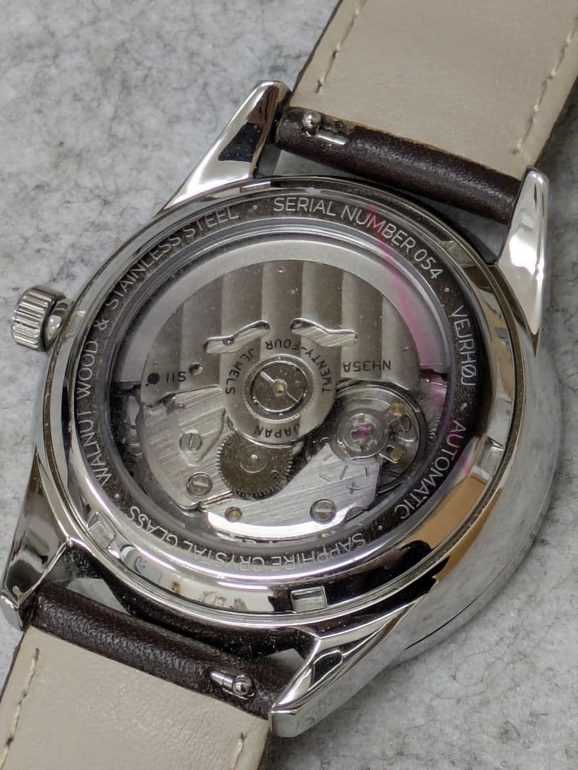 VejrHøj A04 Walnut Men's Automatic Watch Unused NH35A Japan Movement image 4