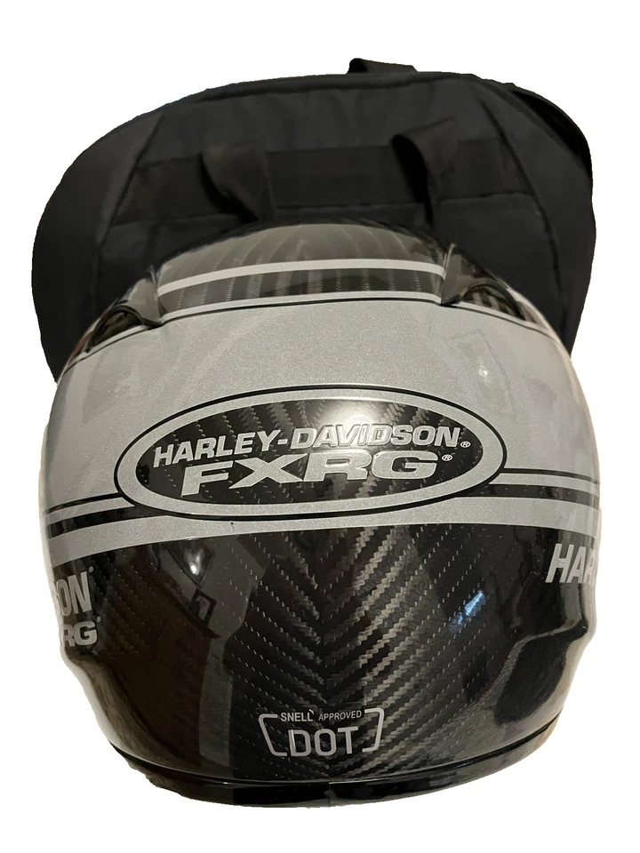 Casco facial completo Harley Davidson fibra de carbono FXRG visera transparente talla XL Foto 2 de 4