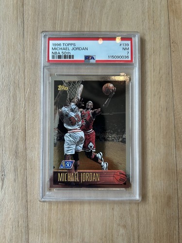 1996-97 Topps - Michael Jordan #139 Foil NBA 50 PSA 7 NM Rare