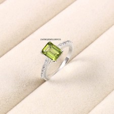 Peridot Ring, Bridal Ring, Natural Peridot, August Birthstone, Gift For Her