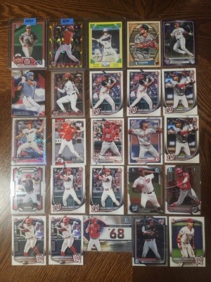 Washington Nationals 25 Card Team Lot-James Wood, Dylan Crews, Soto, RCs & MORE