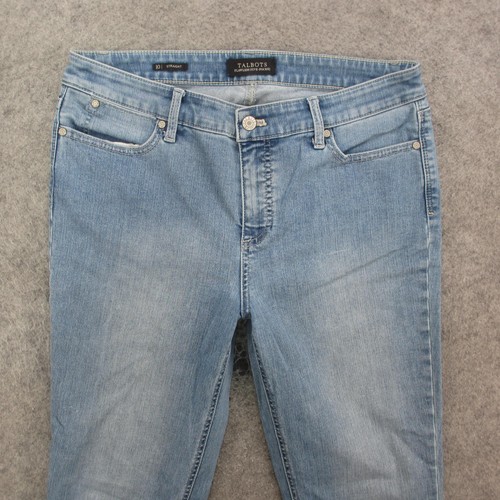 Talbots Jeans Womens 10 Light Blue Flawless Five-Pocket Straight Leg Zip Fly - Picture 2 of 11