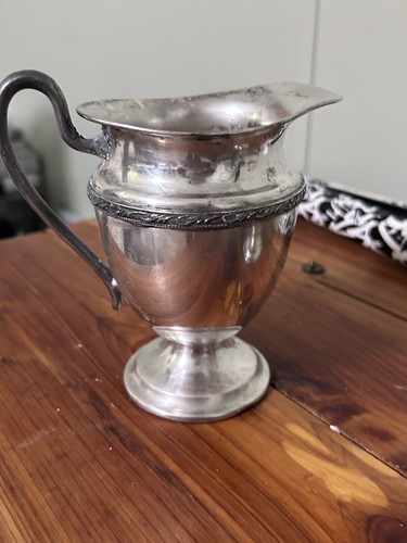 Vintage Silber über Kupfer großes Tablett, Zucker und Milchkännchen - Bild 10 von 24