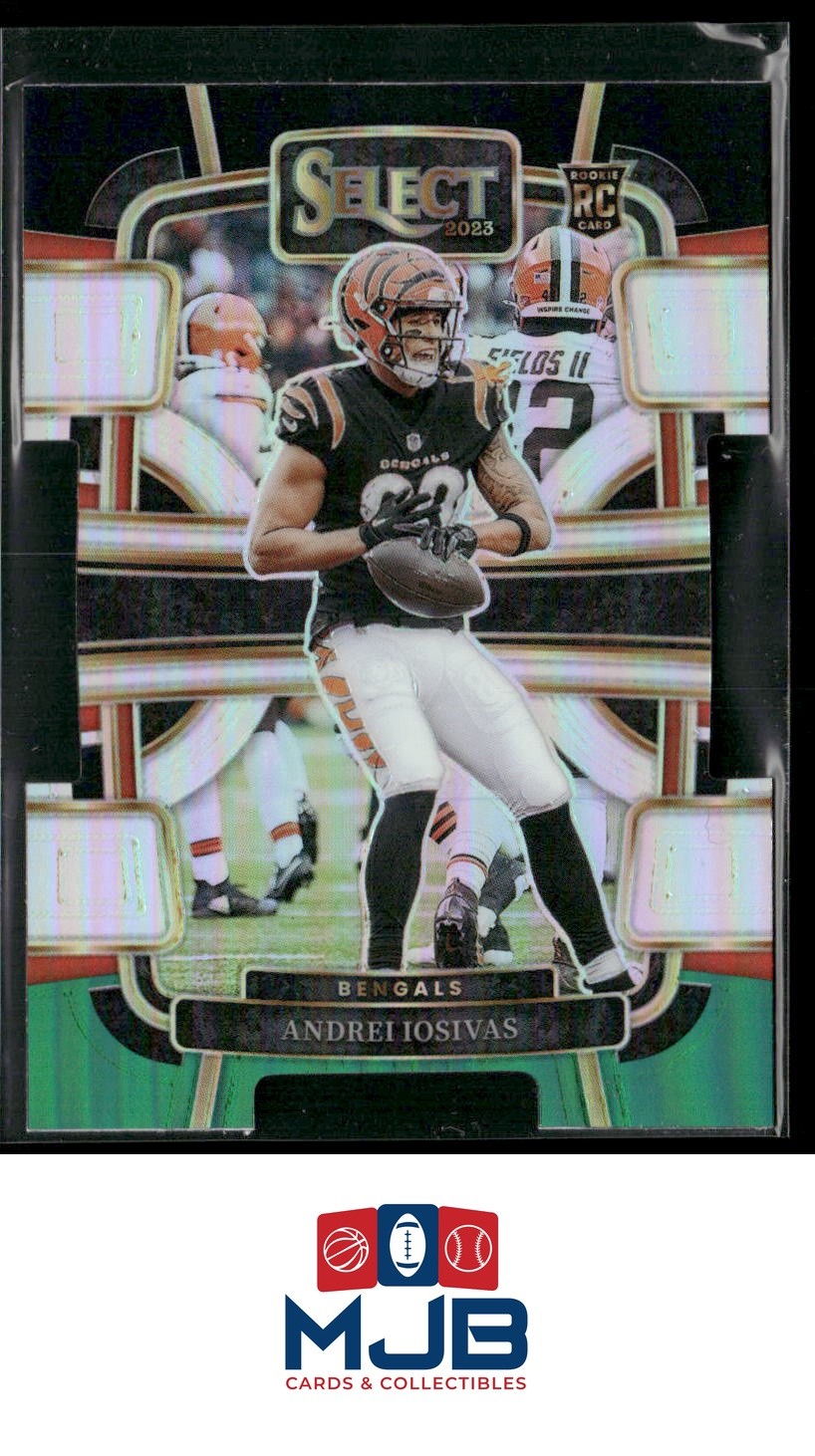 2023 Panini Select Andrei Iosivas Black and Green Prizms Die Cuts Rookie #21