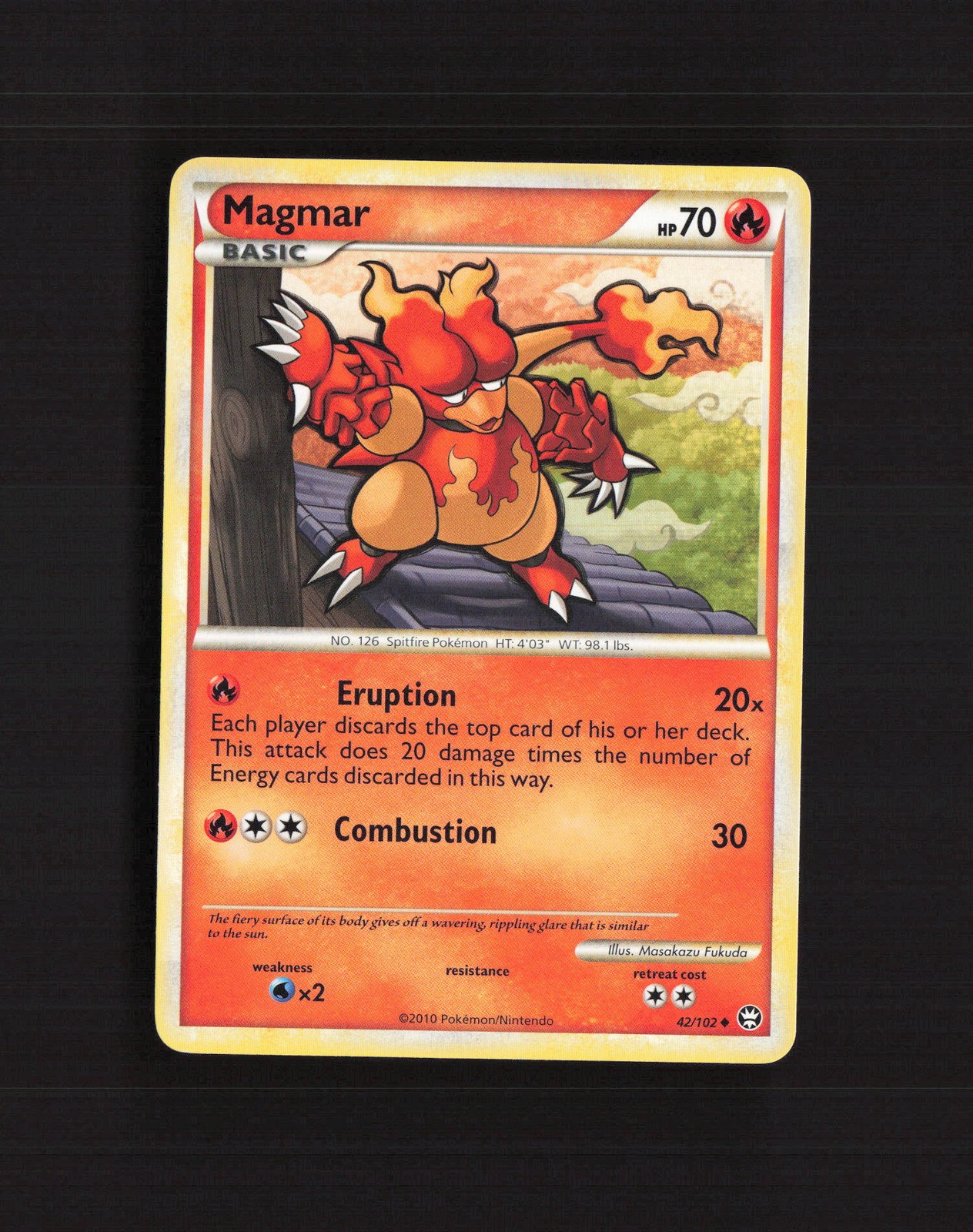 Magmar 42/102 Triumphant Uncommon Pokemon Card NM