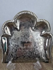 Decorative Vtg Mid-Century Chrome Crumb Catcher Butler Table Dustpan