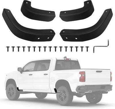 4-Pack Mud Flaps for Chevy Silverado 2019-2026, No Drilling, Off-Road by Tuoksu.