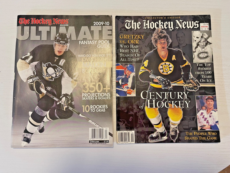 The Hockey News Rare 2000 Wayne Gretzky & 2009-10 Crosby Ultimate Fantasy Pool 