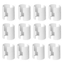 Jamiikury 24pcs White Wire Shelf Clips   25mm ID, Fit 1" Pipes, White,